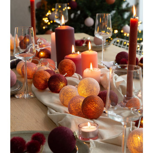 Lichterkette Cotton Ball Lights 20 Sparkling "Bohemian Spice" mit USB + Adapter