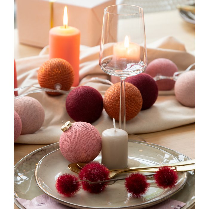 Lichterkette Cotton Ball Lights 10 Sparkling "Bohemian Spice" mit USB + Adapter