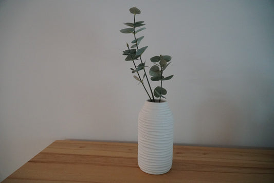 Vase aus Keramik, weiß 10x20x10 cm